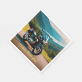 Zijn motorfiets servet (Hoek)