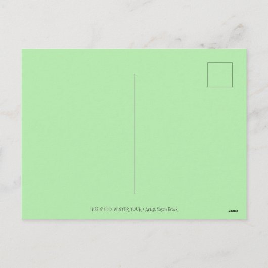 ZIJN N' FITZ GRAPPIGE KATTEN, GIGANTISCHE KERSTKAR FEESTDAGENKAART (Achterkant)