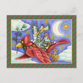 ZIJN N' FITZ GRAPPIGE KATTEN, GIGANTISCHE KERSTKAR FEESTDAGENKAART