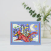 ZIJN N' FITZ GRAPPIGE KATTEN, GIGANTISCHE KERSTKAR FEESTDAGENKAART (Staand voorkant)