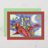 ZIJN N' FITZ GRAPPIGE KATTEN, GIGANTISCHE KERSTKAR FEESTDAGENKAART (Voorkant / Achterkant)