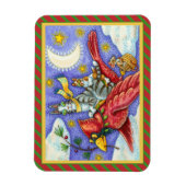 ZIJN N' FITZ GRAPPIGE KATTEN, GIGANTISCHE KERSTKAR MAGNEET (Verticaal)