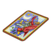 ZIJN N' FITZ GRAPPIGE KATTEN, GIGANTISCHE KERSTKAR MAGNEET (Linkerzijde)