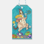 ZIJN N' FITZ KAT IN VERJAARDAGSPAK, TAART & KAARSE CADEAULABEL (Voorkant)