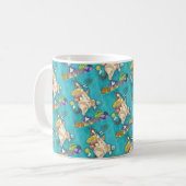 ZIJN N' FITZ KAT IN VERJAARDAGSPAK, TAART & KAARSE KOFFIEMOK (Voorkant links)