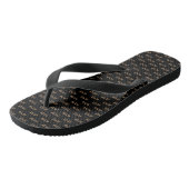 Zijn naam Elegant Pattern Black Teenslippers (Schuin)
