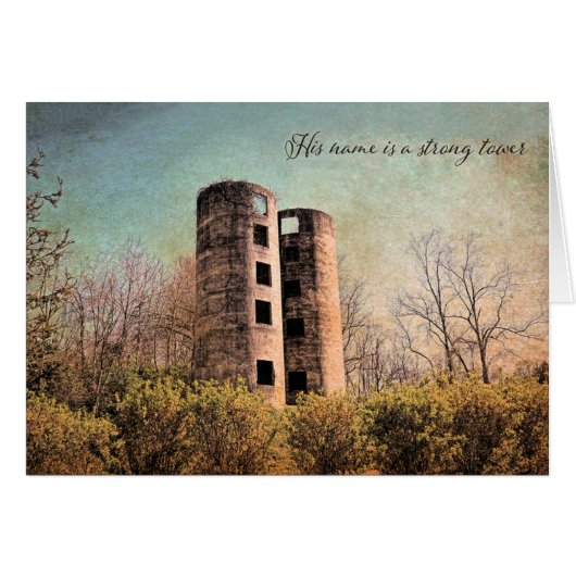 Zijn naam is een sterke toren Parakaleo kaart (Voorkant Horizontaal)