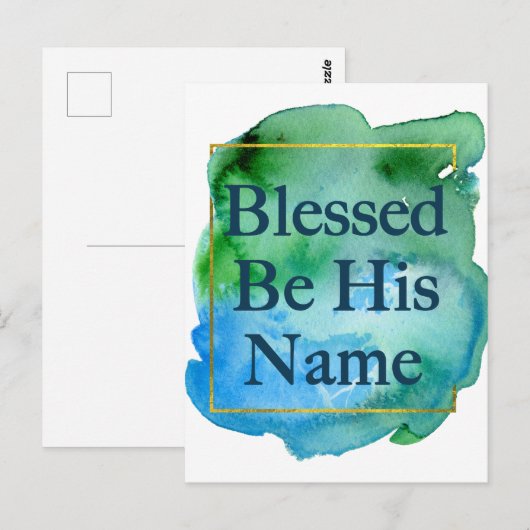 Zijn naam is mooi Bijbelse Kerk Briefkaart (Voorkant / Achterkant)