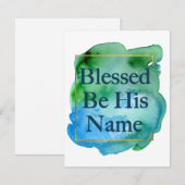 Zijn naam is mooi Bijbelse Kerk Notitiekaartje (Voorkant / Achterkant)