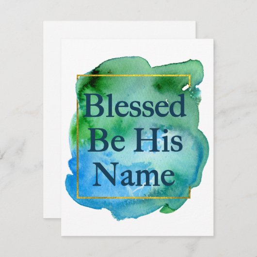 Zijn naam is mooi Bijbelse Kerk Notitiekaartje (Voorkant / Achterkant)