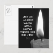 Zijn naam wordt Wonderful Bible Verse genoemd Briefkaart (Voorkant / Achterkant)