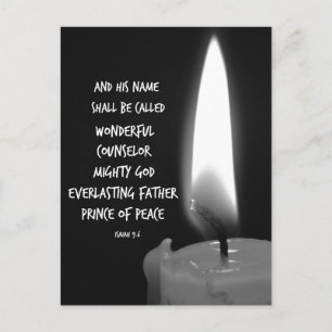 Zijn naam wordt Wonderful Bible Verse genoemd Briefkaart