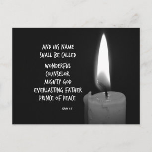 Zijn naam wordt Wonderful Bible Verse genoemd Briefkaart