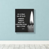 Zijn naam wordt Wonderful Bible Verse genoemd Canvas Afdruk (Insitu (Houten vloer))