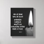 Zijn naam wordt Wonderful Bible Verse genoemd Canvas Afdruk (Voorkant)