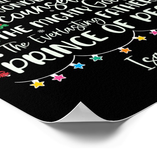 Zijn naam zal Jesaja 96 kerstboom heten Poster (Hoek)