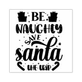 Zijn Naughty Kerstrubberstempel Rubberstempel (Afrduk)