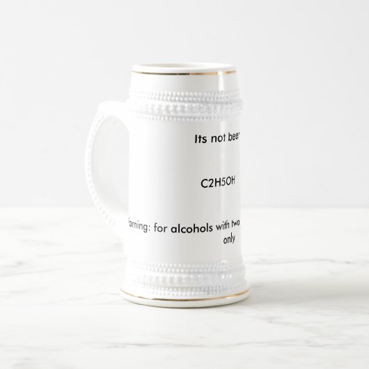 Zijn niet-bier:, C2H5OH, Waarschuwing: voor alcoho Bierpul (Voorkant links)