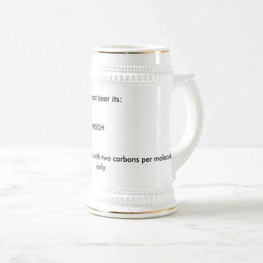 Zijn niet-bier:, C2H5OH, Waarschuwing: voor alcoho Bierpul (Voorkant rechts)