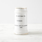 Zijn niet-bier:, C2H5OH, Waarschuwing: voor alcoho Bierpul (Center)