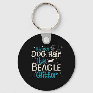 Zijn niet-Dog Haar zijn beagle glitter Sleutelhanger