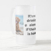 Zijn niet Drink enige Hondenliefhebber 2 Pet Foto Matglas Bierpul (Voorkant links)