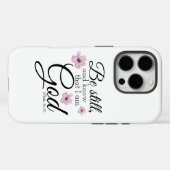 Zijn nog steeds psalm 46:10 Waterverf paarse bloem Case-Mate iPhone Case (Achterkant (horizontaal))