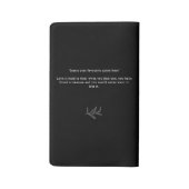 Zijn Notitieboek voor minimalistisch script voor w (Achterkant)