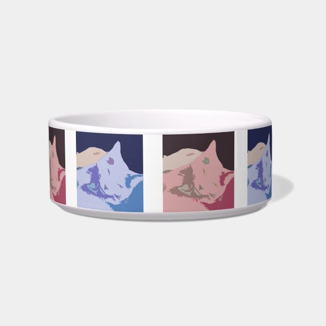 Zijn of haar kat Bowl Voerbakje (Voorkant)