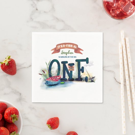 Zijn OFishAl 1e verjaardagsfeestje Servet (Insitu)