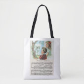 Zijn ogen staan op de Canvas tas. Tote Bag (Voorkant)