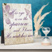 Zijn ogen staan op de loer... Bijbelverse kunst Fotoplaat (Zijkant)