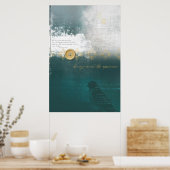 Zijn ogen staan op de loer. poster (Keuken)