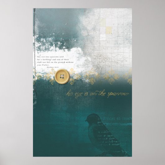 Zijn ogen staan op de loer. poster (Voorkant)