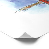 Zijn ogen staan op de muurmuur poster (Hoek)