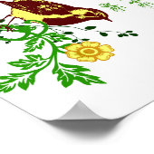 Zijn ogen staan op het Poster Bird Hymn (Hoek)