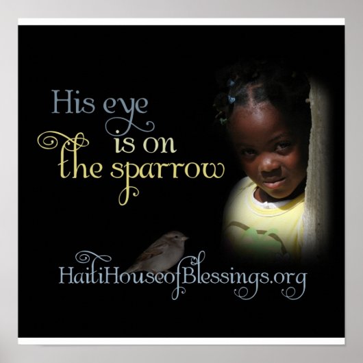 Zijn ogen staan op het Poster. Poster (Voorkant)