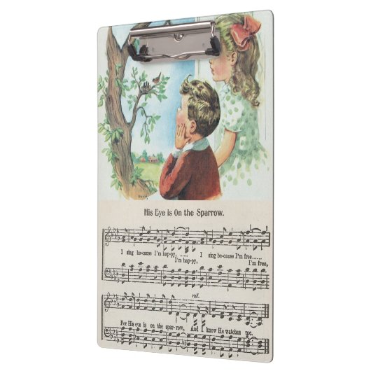 Zijn ogen staan op het spaanplaat van acryl klembord (Links)