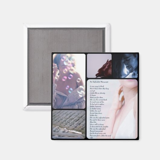 Zijn onvoltooide manuscript magneet (Voorkant / Achterkant)