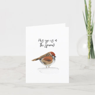 Zijn oog is op de mus Gift Kaart