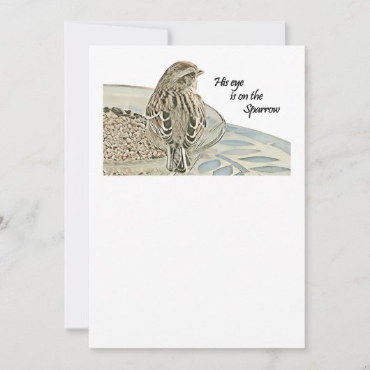 Zijn oog is op de mus kaart (Voorkant)