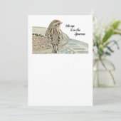 Zijn oog is op de mus kaart (Staand voorkant)