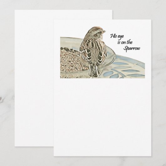 Zijn oog is op de mus kaart (Voorkant / Achterkant)