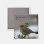 Zijn oog is op de mus! Magneet (Voorkant / Achterkant)