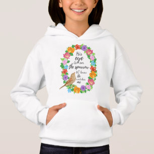 Zijn oog is op de mussen meisjes hoodie