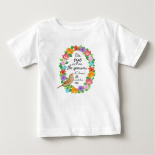 Zijn oog is op de Sparrow Christelijk Baby Top