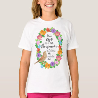 Zijn oog is op de Sparrow Girls 'T-Shirt T-shirt