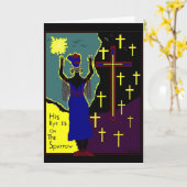 ZIJN OOG IS OP HET WENSKAART VAN DE MUS KAART (Gele Bloem)