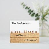 Zijn oog staat op de loer. . . briefkaart (Staand voorkant)