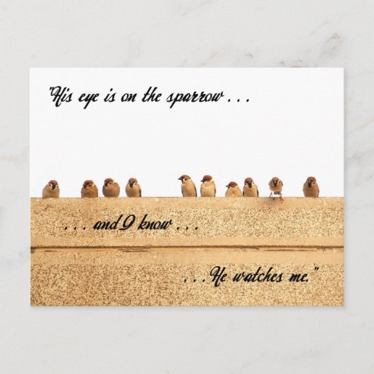 Zijn oog staat op de loer. . . briefkaart (Voorkant)